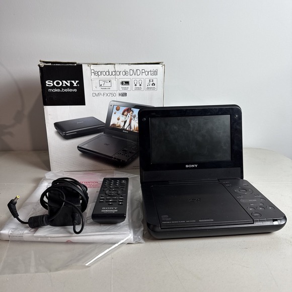 Sony Portable DVD Player DVP-FX750  PINK w/Original Remote & Charger Working - Picture 1 of 15